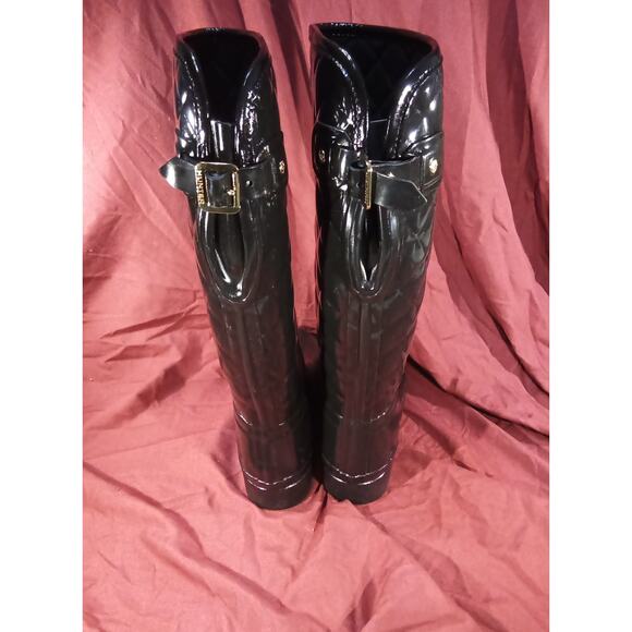 Hunter Quilted Rain Boots Red Knit Cuff Women’s Size 6 Excellent Condition - Picture 3 of 7